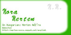 nora merten business card